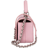 Chanel Pink Stitching Lambskin Top Handle Single Flap Crossbody Bag
