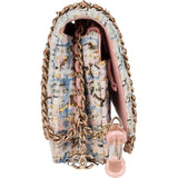 Chanel Quilted Tweed Wallet On Chain Crossbody Bag