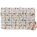 Chanel Quilted Tweed Wallet On Chain Crossbody Bag