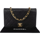 Chanel Quilted Lambskin 24K Gold Single Flap Shoulder Bag