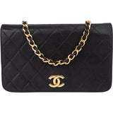 Chanel Quilted Lambskin 24K Gold Single Flap Shoulder Bag