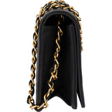 Chanel Quilted Lambskin 24K Gold Single Flap Shoulder Bag