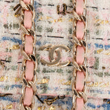 Chanel Quilted Tweed Wallet On Chain Crossbody Bag