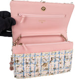 Chanel Quilted Tweed Wallet On Chain Crossbody Bag