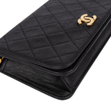 Chanel Quilted Lambskin 24K Gold Single Flap Shoulder Bag