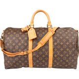 Louis Vuitton Canvas Monogram Keepall 50 Bandouliere
