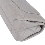 Chanel Quilted Grey Lambskin Mini Single Flap Crossbody Bag