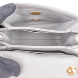 Chanel Quilted Grey Lambskin Mini Single Flap Crossbody Bag