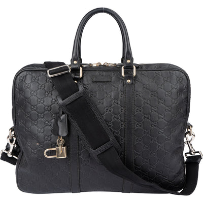 Gucci Leather GG Monogram Business Handbag