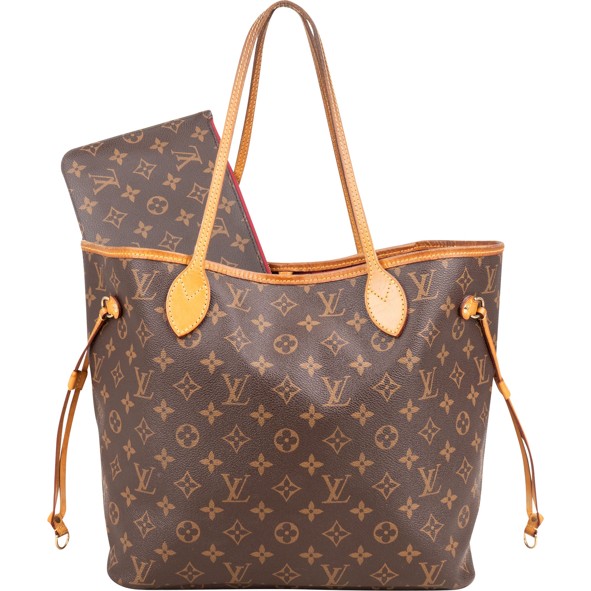 Louis Vuitton Canvas Monogram Neverfull MM Shopper Handbag - vintageandkickz