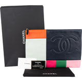 Chanel Lambskin Patchwork Colorblock Clutch