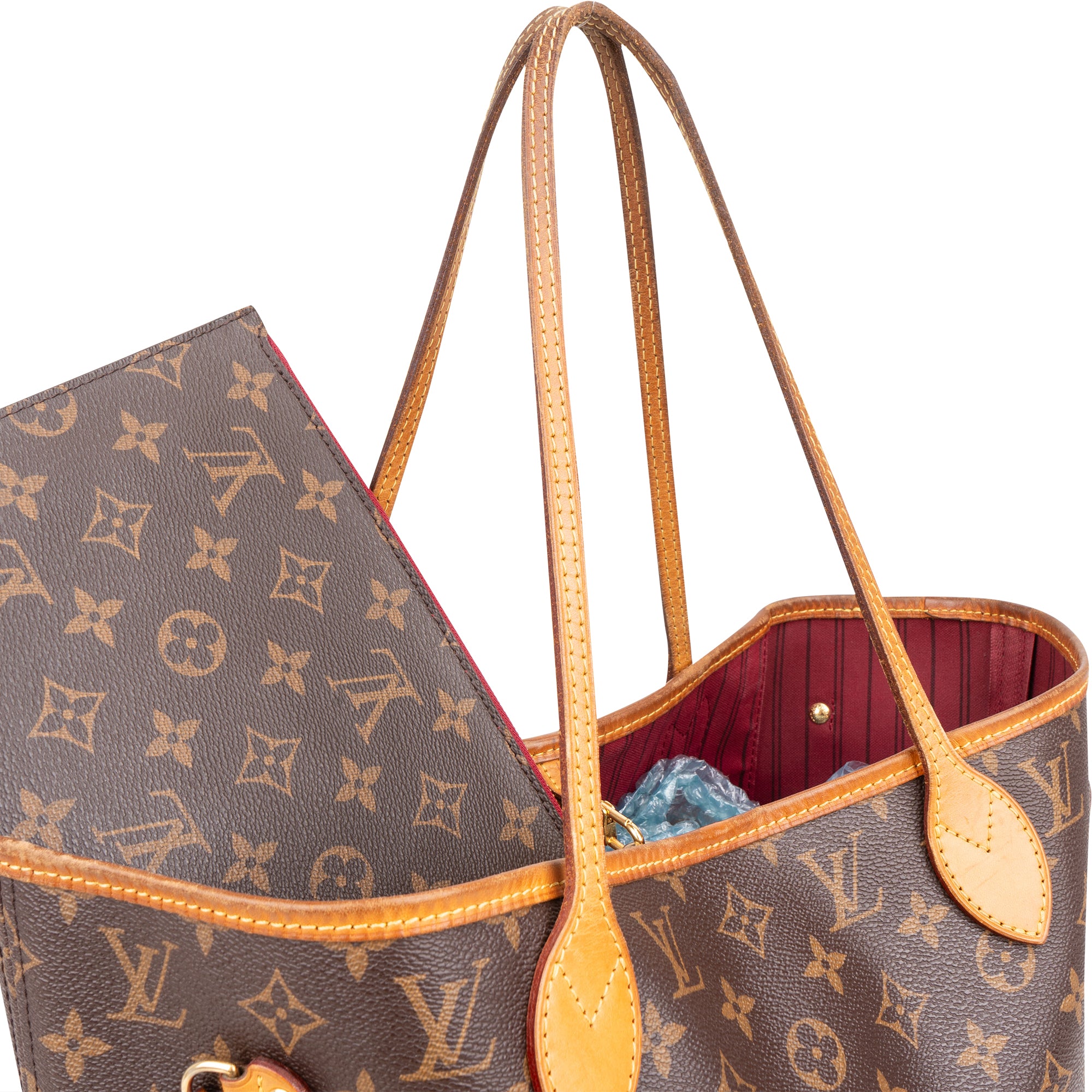 Louis Vuitton Canvas Monogram Neverfull MM Shopper Handbag - vintageandkickz