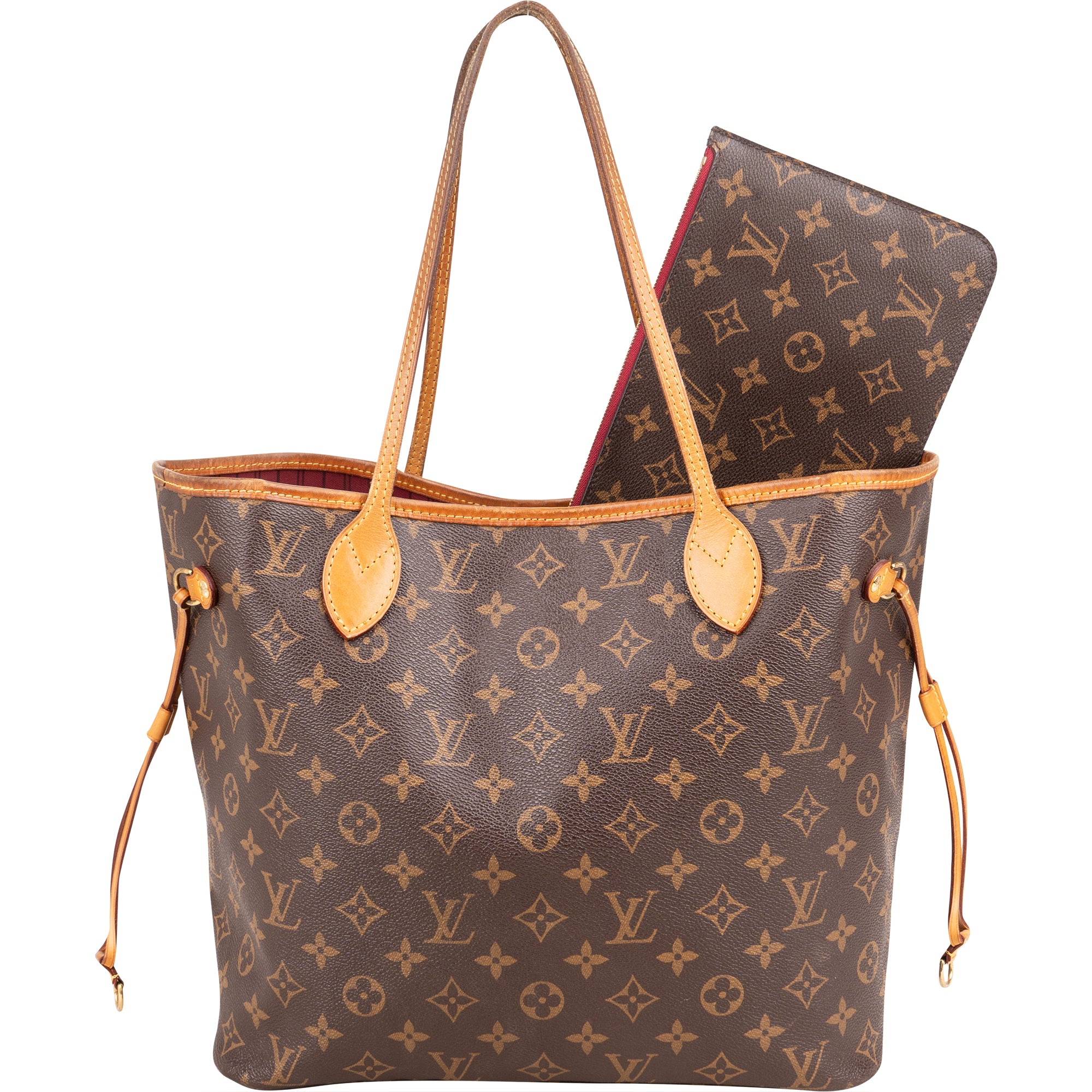 Louis Vuitton Canvas Monogram Neverfull MM Shopper Handbag - vintageandkickz