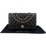 Chanel Quilted Lambskin Jumbo Double Flap Crossbody Bag