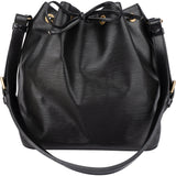 Louis Vuitton Noir Epi Leather Sac Noe Petit Shoulder Bag