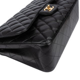 Chanel Quilted Lambskin Jumbo Double Flap Crossbody Bag
