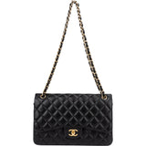 Chanel Quilted Lambskin Jumbo Double Flap Crossbody Bag