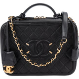 Chanel Quilted Caviar Leather Filigree Handbag