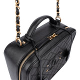 Chanel Quilted Caviar Leather Filigree Handbag
