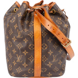 Louis Vuitton Canvas Monogram Sac Noe Petit Shoulder Bag