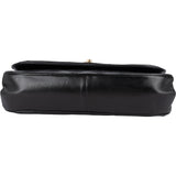 Chanel Quilted Lambskin 24K Gold Half Moon Double Flap Shoulder Bag