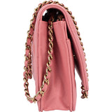 Chanel Pink Caviar Leather Wallet On Chain Crossbody Bag