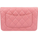 Chanel Pink Caviar Leather Wallet On Chain Crossbody Bag