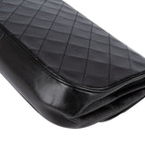 Chanel Quilted Lambskin 24K Gold Half Moon Double Flap Shoulder Bag