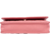 Chanel Pink Caviar Leather Wallet On Chain Crossbody Bag