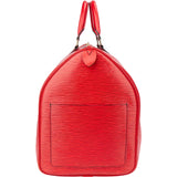 Louis Vuitton Rouge Epi Leather Keepall 50