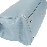 Gucci Limited Blue Leather Bamboo Handbag