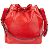 Louis Vuitton Rouge Epi Leather Sac Noe Petit Shoulder Bag