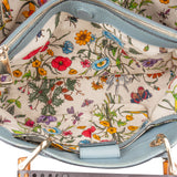 Gucci Limited Blue Leather Bamboo Handbag