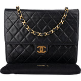 Chanel Quilted Lambskin 24K Gold Single Flap Shoulder Bag