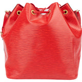 Louis Vuitton Rouge Epi Leather Sac Noe Petit Shoulder Bag