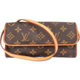 Louis Vuitton Canvas Monogram Pochette Twin PM Crossbody Bag