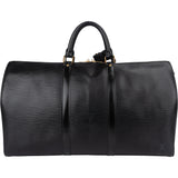Louis Vuitton Noir Epi Leather Keepall 50