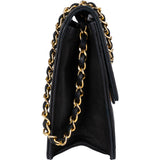 Chanel Quilted Lambskin 24K Gold Single Flap Shoulder Bag