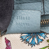 Gucci Limited Blue Leather Bamboo Handbag