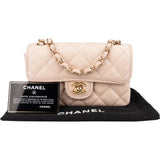 Chanel Quilted Lambskin 24K Gold Single Flap Crossbody Bag