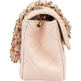 Chanel Quilted Lambskin 24K Gold Single Flap Crossbody Bag