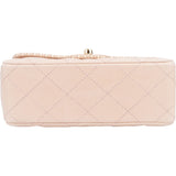 Chanel Quilted Lambskin 24K Gold Single Flap Crossbody Bag