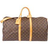 Louis Vuitton Canvas Monogram Keepall 55 Bandouliere