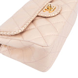 Chanel Quilted Lambskin 24K Gold Single Flap Crossbody Bag