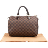 Louis Vuitton Damier Ebene Monogram Speedy 30 Handbag