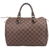 Louis Vuitton Damier Ebene Monogram Speedy 30 Handbag