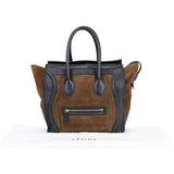 Celine Suede Luggage Handbag