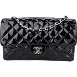 Chanel Quilted Patent Leather Single Flap Crossbody Bag