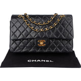 Chanel Quilted Lambskin 24K Gold Medium Double Flap Crossbody Bag