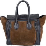 Celine Suede Luggage Handbag